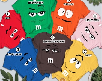 M and M Candy Halloween Costume Shirt, M and M Group Costumes, M and M Chocolate Shirt, Halloween Matching Family Halloween Shirt 01