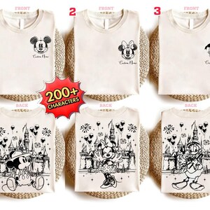 Custom Disneyland Shirt Matching Family Disneyland Sweatshirts Retro Mickey Minnie Happiest Place One Earth Matching Disneyland Shirt zdjęcie 2