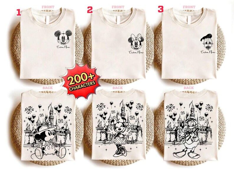 Custom Disneyland Shirt Matching Family Disneyland Sweatshirts Retro Mickey Minnie Happiest Place One Earth Matching Disneyland Shirt zdjęcie 2