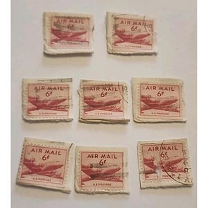 レア1940年代のレッドエアメール6セント使用済切手 6 cent airmail stamp - Etsy 日本