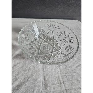 Anchor Hocking EAPC Star of David Early American Prescut Serving Bowl Vintage