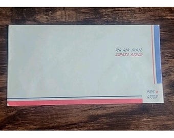 Vintage Via Air Mail Correo Aereo Envelopes 5 Par Avion 7 1/2 X 4 Inches