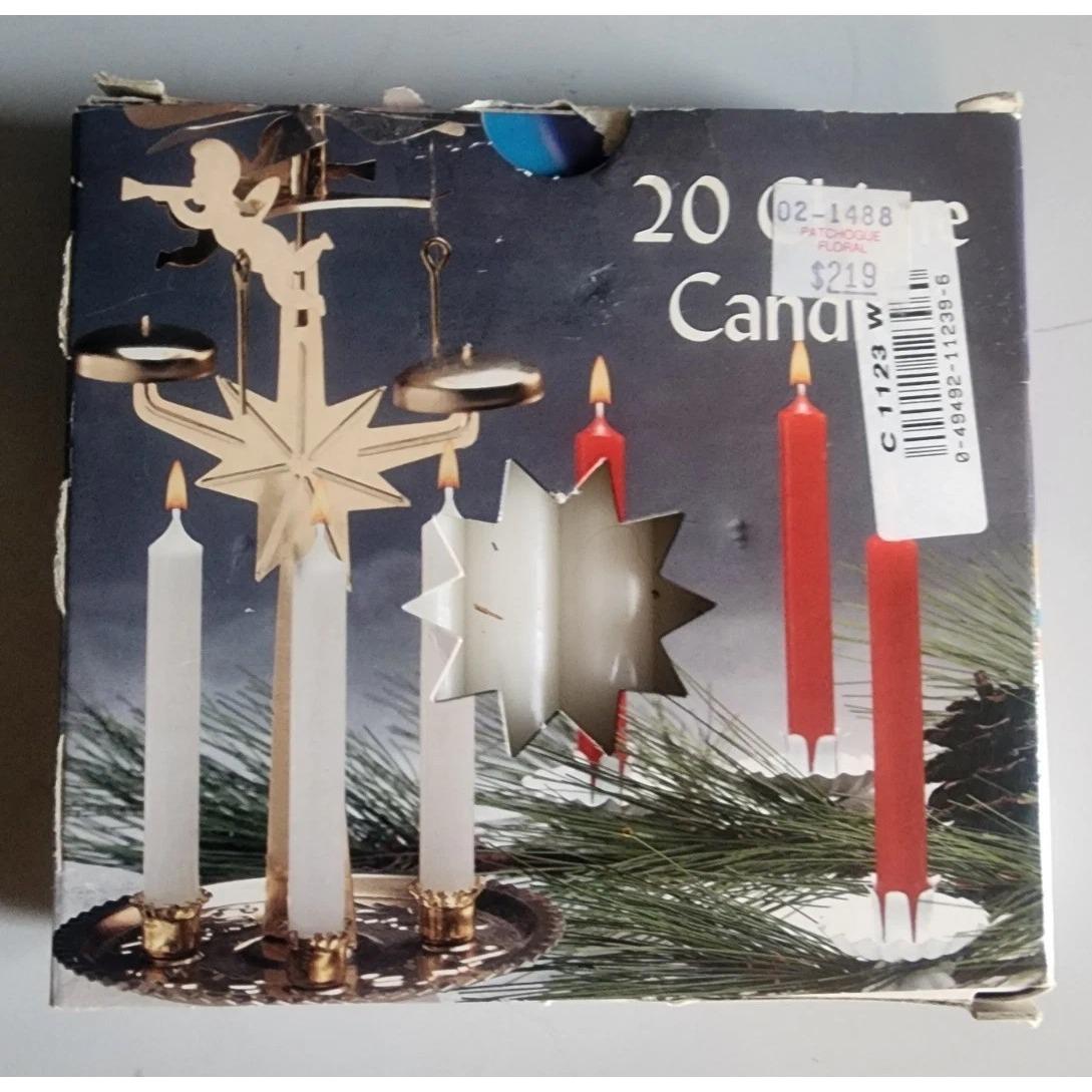 ヴィンテージ・エンジェルチャイム クリスマス キャンドル ビーダーマン エンジェルチャイムキャンドル 20個入り ホワイト