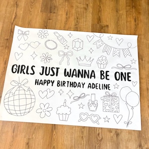 Personalized Giant Coloring Sheet: Custom Jumbo Tablecloth