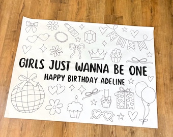 Personalized Giant Coloring Sheet: Custom Jumbo Tablecloth