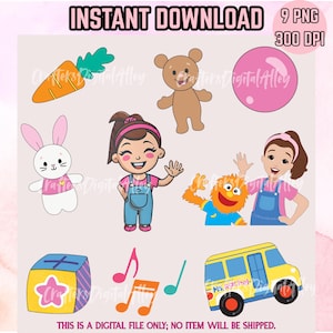MsRachel Inspired PNG Files | 9 clipart Files | 300 DPI transparent backround | Instant Download | DIY Birthday party Decor