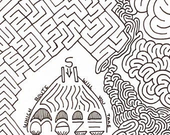 Variation Maze - Hand Drawn Digital Download