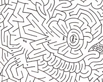 2x2 Maze - Hand Drawn Digital Download