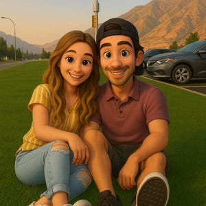 Custom Pixar Style Portrait From Your Photo | Personalized Cartoon Character | Digital Print | Personalized Gifts