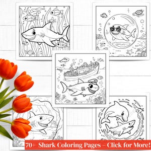 Great White Shark Coloring Sheet | Kids Printable PDF, Under the Sea, Shark Week, Children Coloring Pages, Preschool & Toddler Art Activity