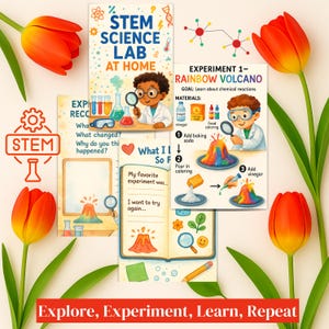 STEM Science Workbook for Kids Grades 1–3 | Hands-On Experiments, Science Projects, Fun Learning Activities, Printable Science Worksheets