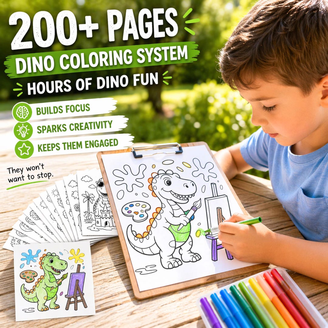 Dinosaur Coloring Pages for Toddlers That Actually Keep Them Engaged ...