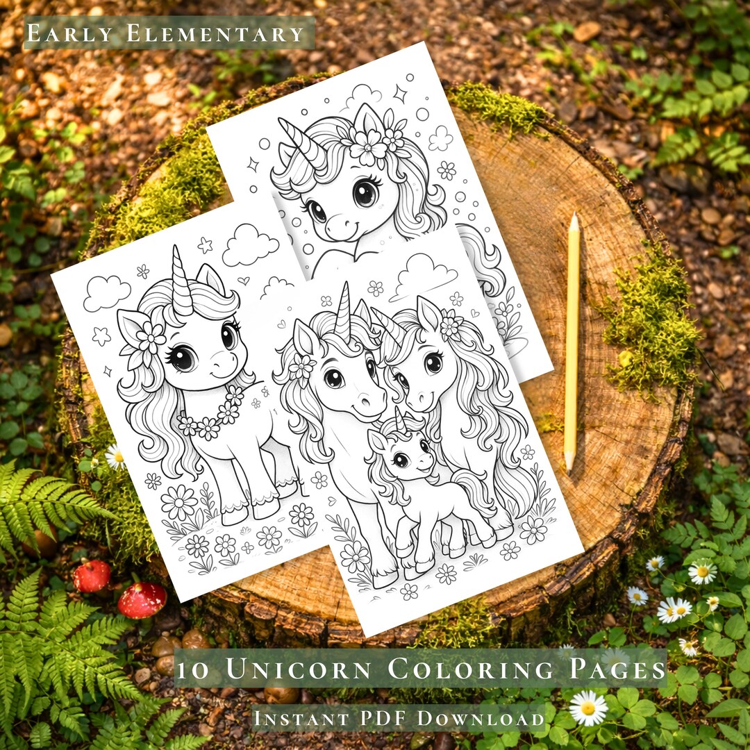 Kids Unicorn Pages | 10 Unicorn Coloring Pages Printable | Cute ...