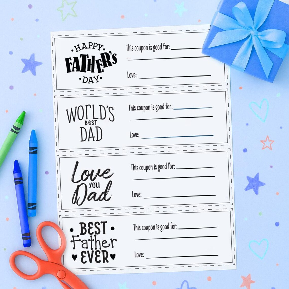 Father's Day Coupons – Instant Download Printable - Etsy