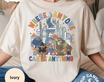 Zootopia 2 Where Anyone Can Be Anything Shirt: Disney Nick Wilde & Judy Hopps Youth Movie Fan Tee