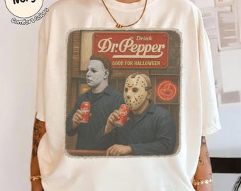 Vintage Halloween Dr. Pepper Shirt, Horror Soda Tshirt, Retro Funny Party 90s Movie Tee