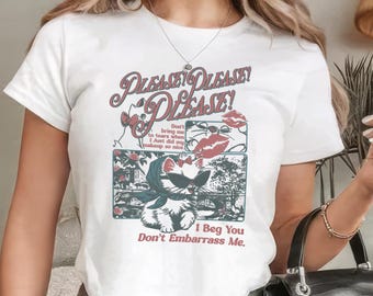 Vintage Woman Y2K Baby Tee, Please I Beg You Don't Embarrass Me Cropped Tee, Sassy Girls Crop Top, Marie Aristocats Shirt, Paris Cat Tee