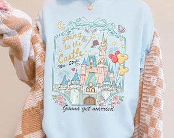 Mr. & Mrs. Castle Trip Honeymoon Matching Couple T-Shirt: Disney Together Gonna Get Married Tee
