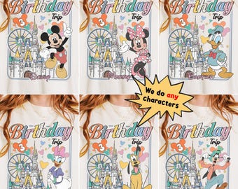 Family Disneyland Birthday Trip Custom Shirt, Disney Mickey Bday Boy Tee, Birthday Girl Minnie Tshirt, Disney Castle It's My Birthday Shirt