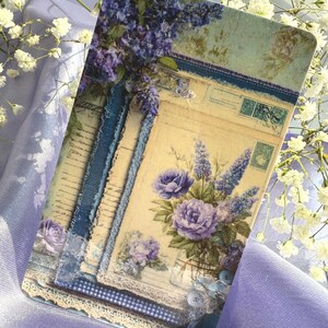 Segnalibro con lettere color lavanda: cancelleria romantica parigina