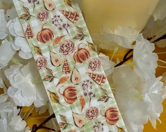Marcapáginas de la cosecha de otoño: Calabazas y diseño floral