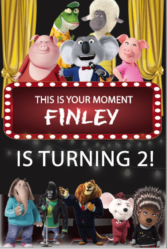 Sing Movie Printable Birthday Poster - Etsy