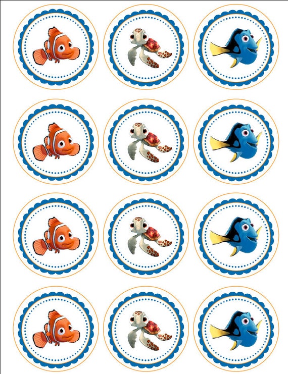 finding nemo printable cupcake toppers or tags etsy australia