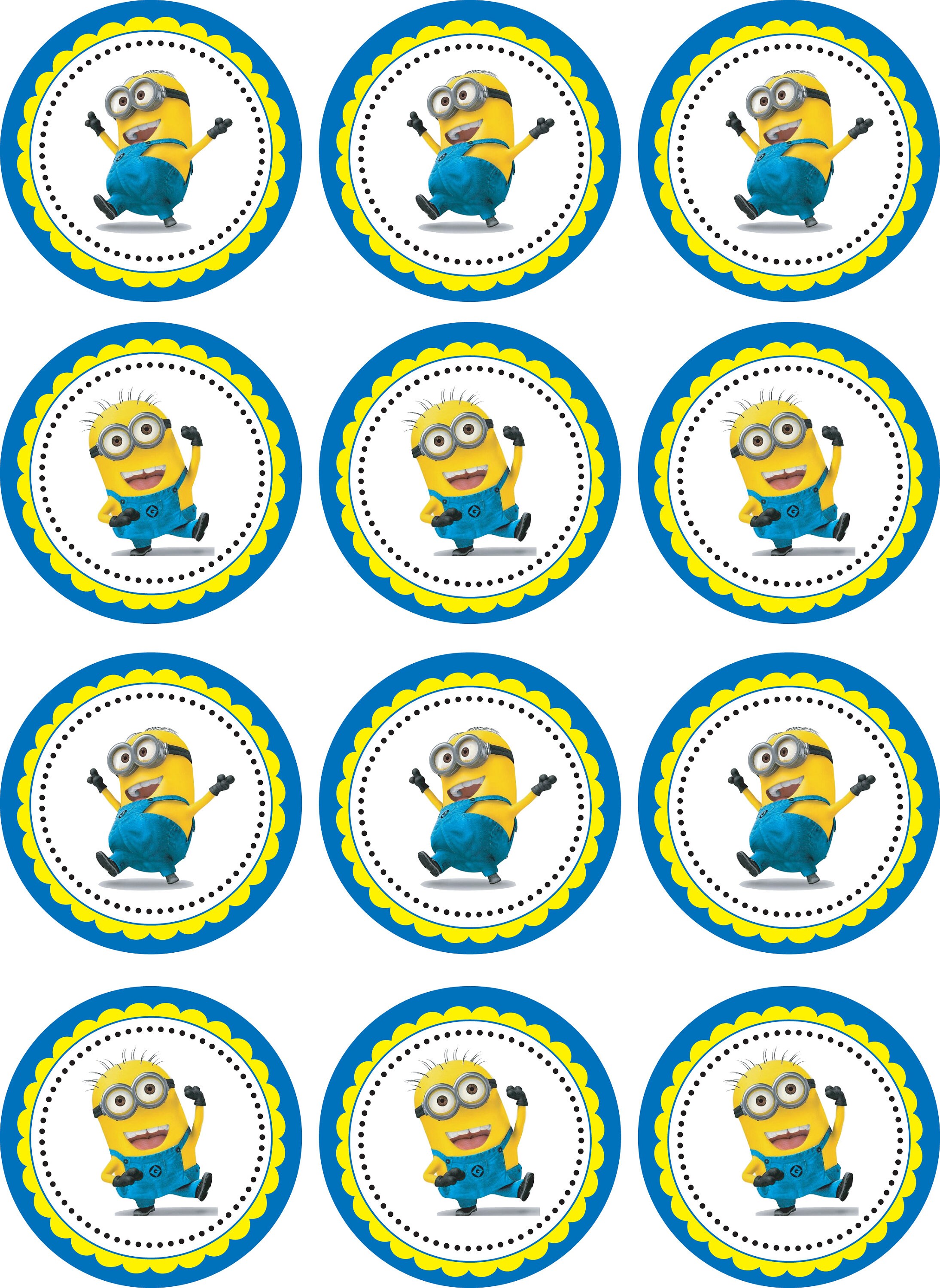 Minions Printable Cupcake Toppers or Tags - Etsy UK