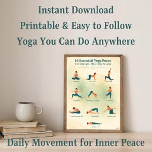 28-Day Beginner Yoga Program: Illustrated Poses for Strength & Flexibility (PDF Download)