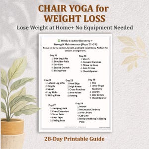 Chair Yoga for Seniors: 28-Day Seated Exercise PDF (Printable Workout Plan) image 10