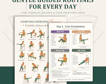 Chair Yoga Advanced Program | 30-Day Wellness Challenge (Digital Download)