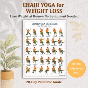 Chair Yoga for Seniors: 28-Day Seated Exercise PDF (Printable Workout Plan)