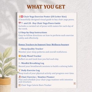 Chair Yoga for Seniors: 28-Day Seated Exercise PDF (Printable Workout Plan) image 6