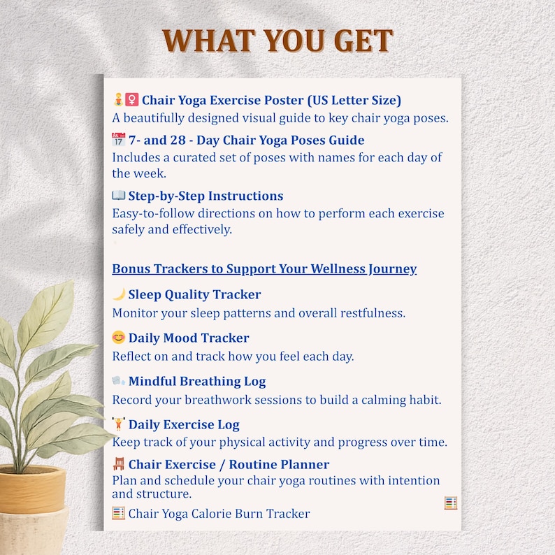 Chair Yoga for Seniors: 28-Day Seated Exercise PDF (Printable Workout Plan) image 6