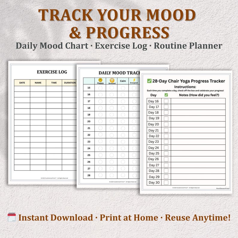 Chair Yoga for Seniors: 28-Day Seated Exercise PDF (Printable Workout Plan) image 12