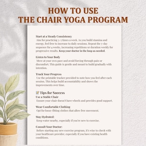 Chair Yoga for Seniors: 28-Day Seated Exercise PDF (Printable Workout Plan) image 5