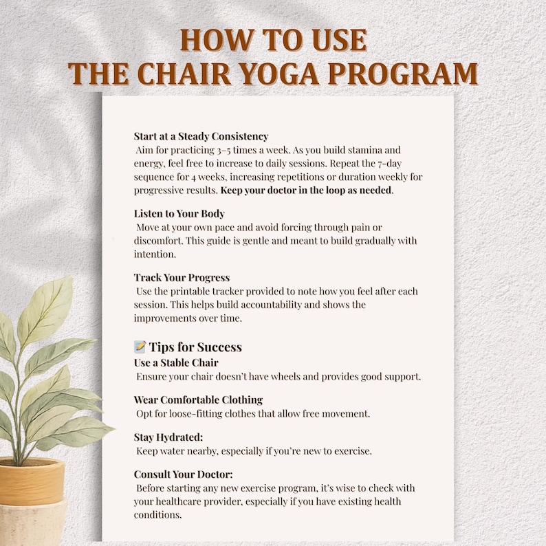 Chair Yoga for Seniors: 28-Day Seated Exercise PDF (Printable Workout Plan) image 5