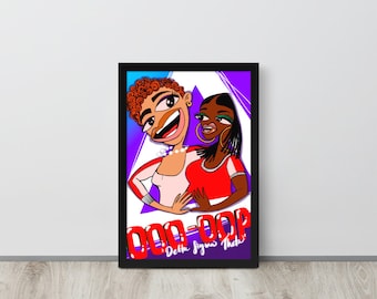Personalized Delta Sigma Theta Inspired Art - This DST wall art makes a perfect gift - Customizable Wall Decor