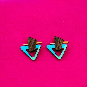 The most unique leather STATEMENT EARRINGS on Etsy These are the perfect gift for your bestfriend, teacher, sorority sister or yourself image 1
