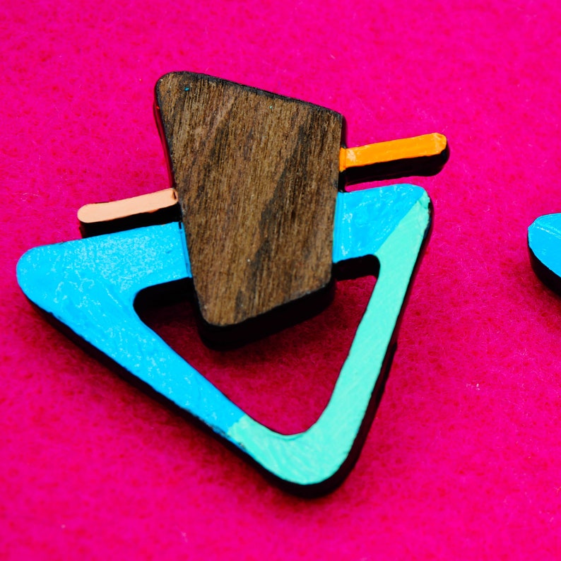 The most unique leather STATEMENT EARRINGS on Etsy These are the perfect gift for your bestfriend, teacher, sorority sister or yourself image 3
