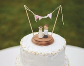 Rustic Wedding Cake Topper, custom wedding cake toppers, bride and groom cake toppers, country rustic cake topper, personalized cake toppers