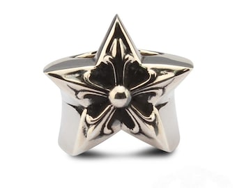 Large Five-pointed Star Couple&#39;s ring 925 Sterling Silver Handmade Classic Retro Japan street rock hip-hop men&#39;s good idea Perfect Gift
