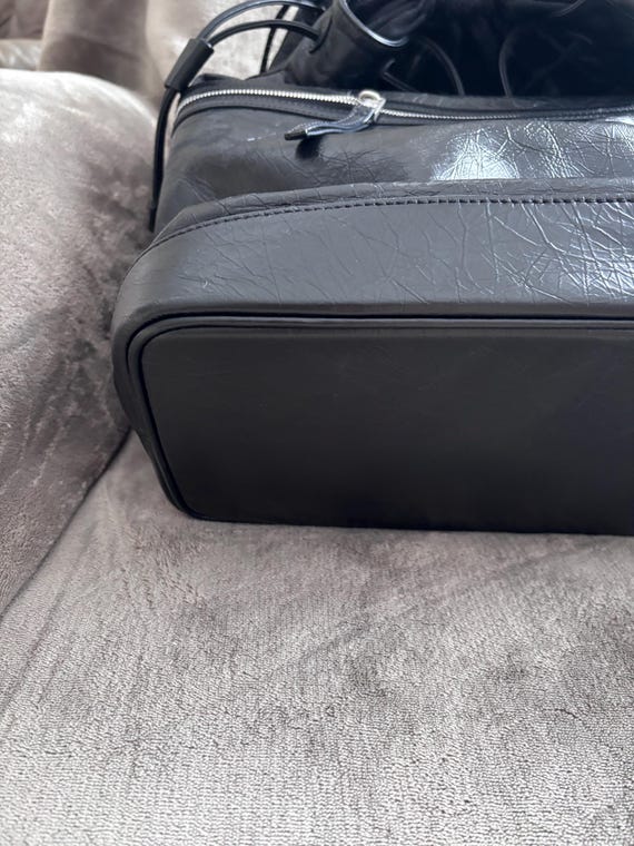 MCM Black drawstring Backpack Rücksack Leder - image 3