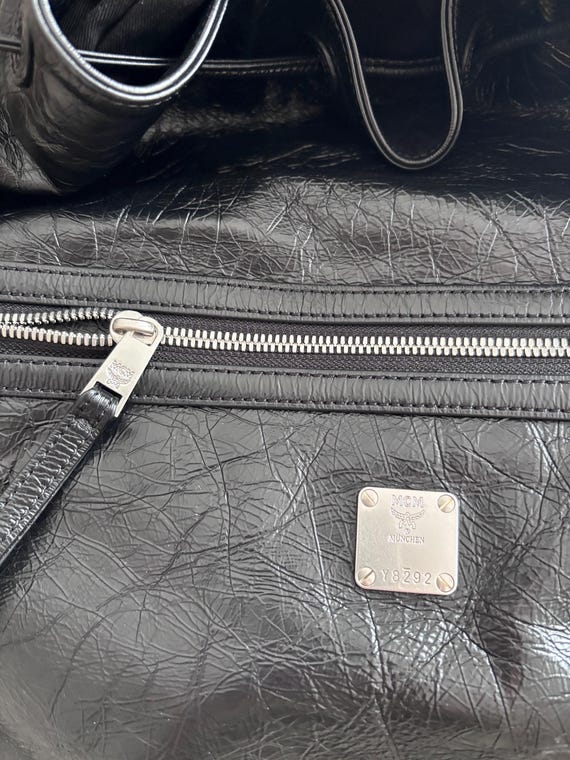 MCM Black drawstring Backpack Rücksack Leder - image 2