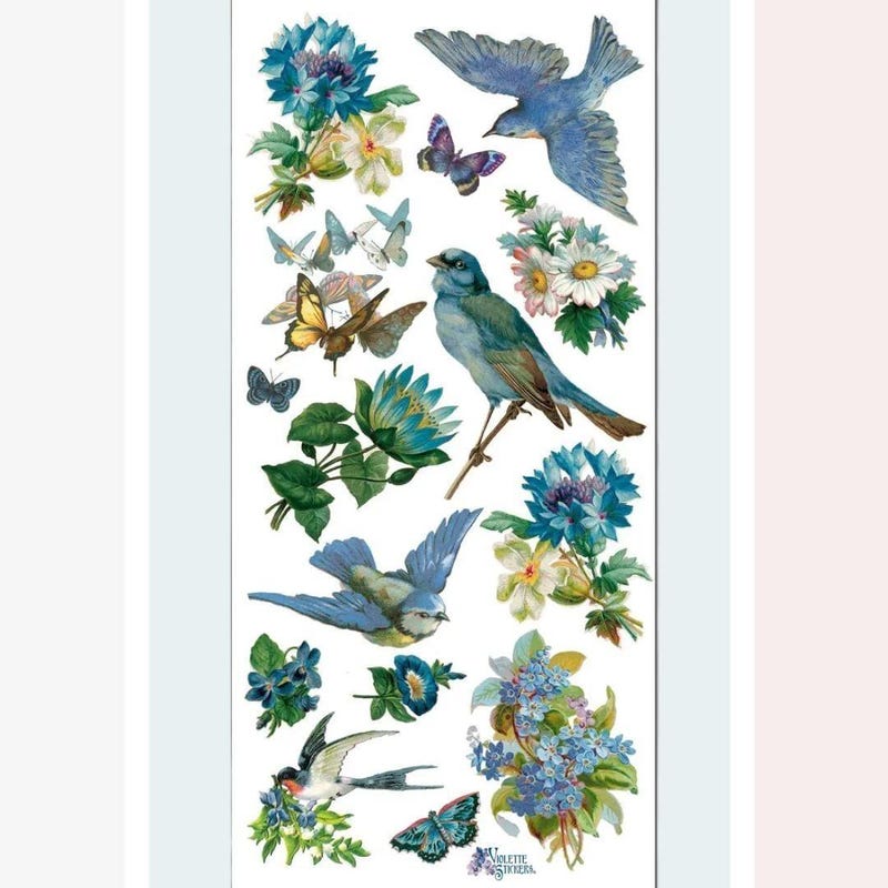 Floral Birds Stickers - Etsy