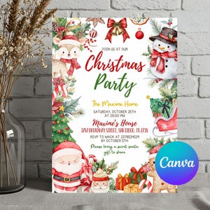 Christmas Party Invitation, Kids Christmas Party Invitation, Kids Christmas Party Invite, Holiday Party Invite, Xmas Invitation, Holiday Party,Christmas Party Invitation, Gold Holiday Party Invitation, Friendsmas Party Invite, Editable Christmas Invitation,christmas party, kids christmas invite, kids holiday invite, holiday invitation, kidsmas invite, christmas dinner, neon christmas, christmas invitation, kidsmas invitation, christmas invite, friendsmas invite, Printable Template