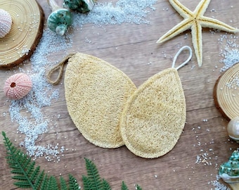 Natural Loofah Sponge Double Layer, Organic Loofah, Bath Loofah Sponge, Earth Friendly, Zero Waste Exfoliating Skin Care