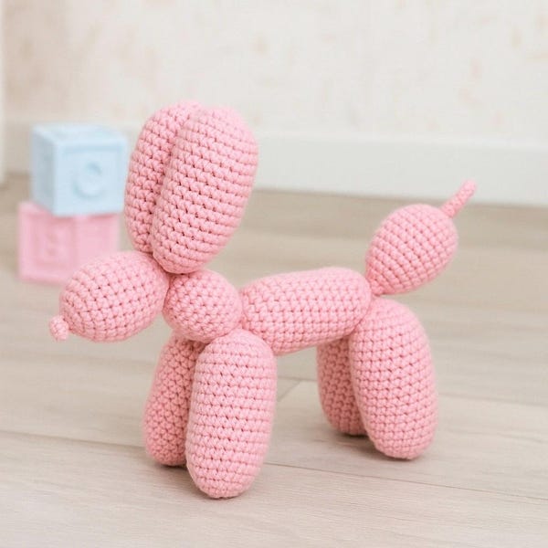 Crochet Balloon Dog Pattern - Cute Amigurumi Plushie Kids