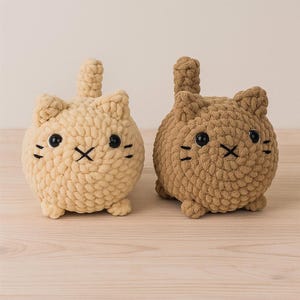 Crochet Loaf Cat Pattern - Easy Cute Amigurumi Plushie Cat