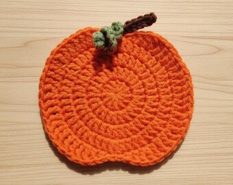 Crochet Pumpkin Coaster Pattern - Easy Beginner Fall Autumn Halloween Home Decor